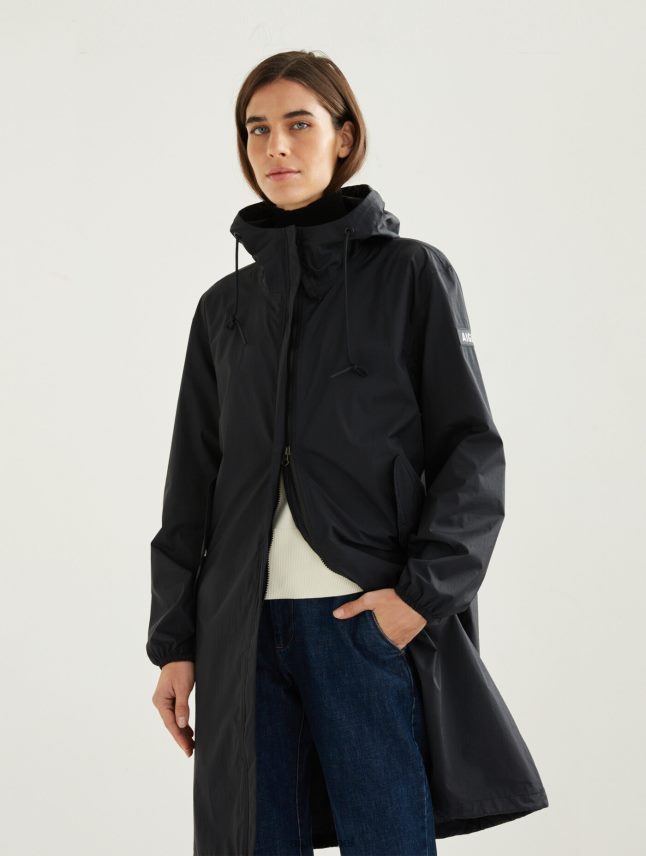 נשים נואר Aigle מכסה מנוע ארוך mtd פארקה בגדים 8V6ZVZ481