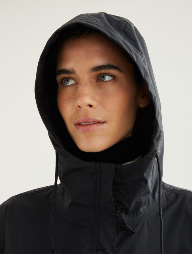 נשים נואר Aigle מכסה מנוע ארוך mtd פארקה בגדים 8V6ZVZ481