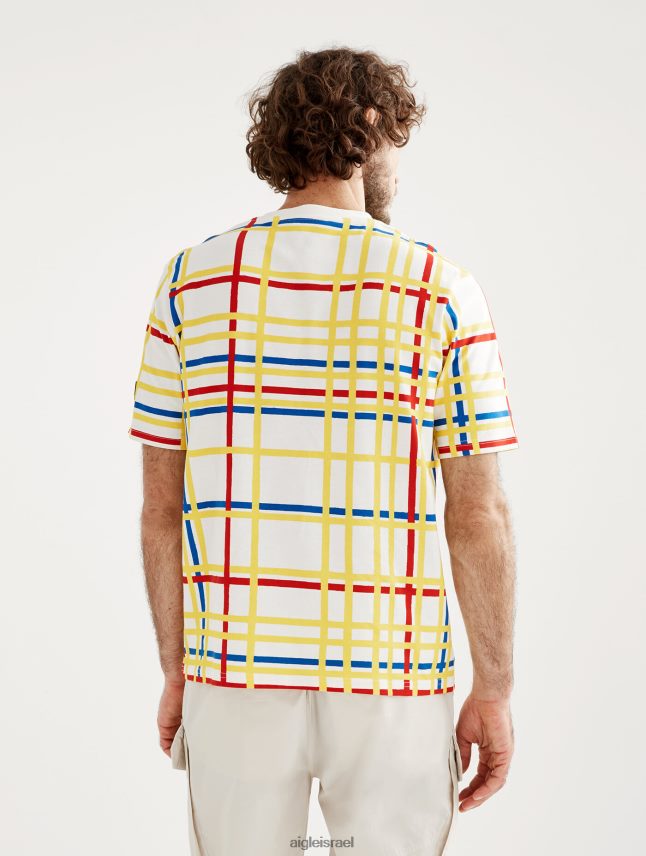 נשים מונדריאן Aigle x Centre Pompidou חולצת טי עם צווארון צוואר בגדים 8V6ZVZ10