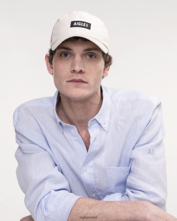 גברים bleu ciel Aigle חולצת פשתן עם שרוולים ארוכים בגדים 8V6ZVZ22