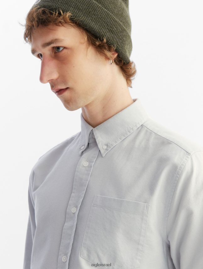 גברים bleu ciel Aigle חולצה עם שרוולים ארוכים של אוקספורד בגדים 8V6ZVZ47