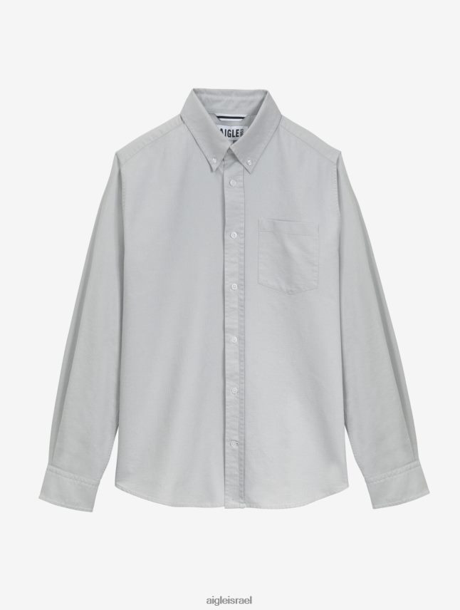 גברים bleu ciel Aigle חולצה עם שרוולים ארוכים של אוקספורד בגדים 8V6ZVZ47