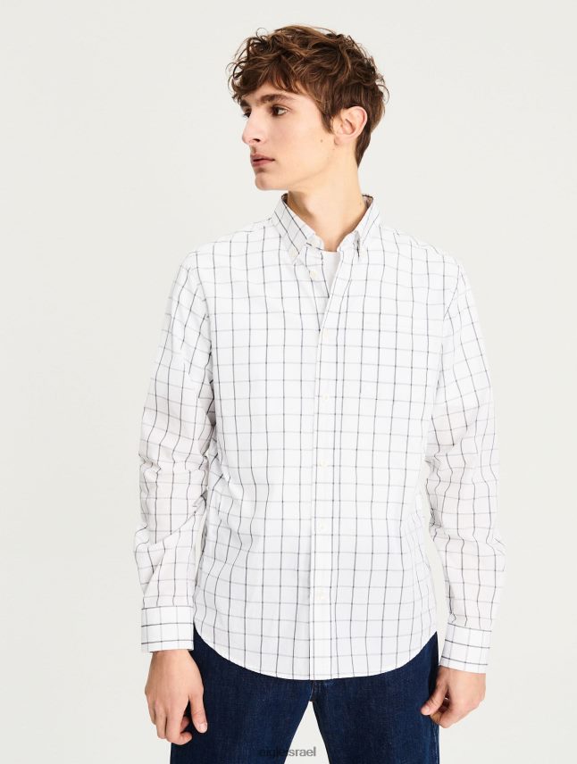 גברים בלאן ch Aigle חולצה משובצת בגדים 8V6ZVZ104