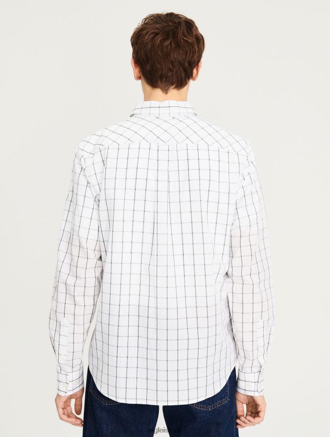 גברים בלאן ch Aigle חולצה משובצת בגדים 8V6ZVZ104