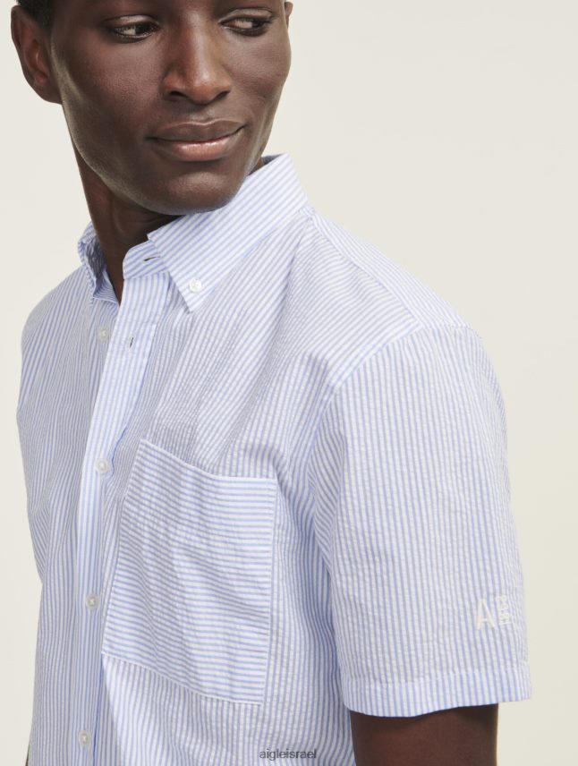 גברים ciel st Aigle חולצת פסים עם שרוולים קצרים בגדים 8V6ZVZ149