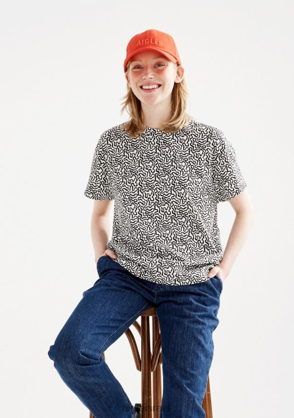 נשים lait pr Aigle חולצת טריקו עם שרוולים קצרים בגדים 8V6ZVZ563