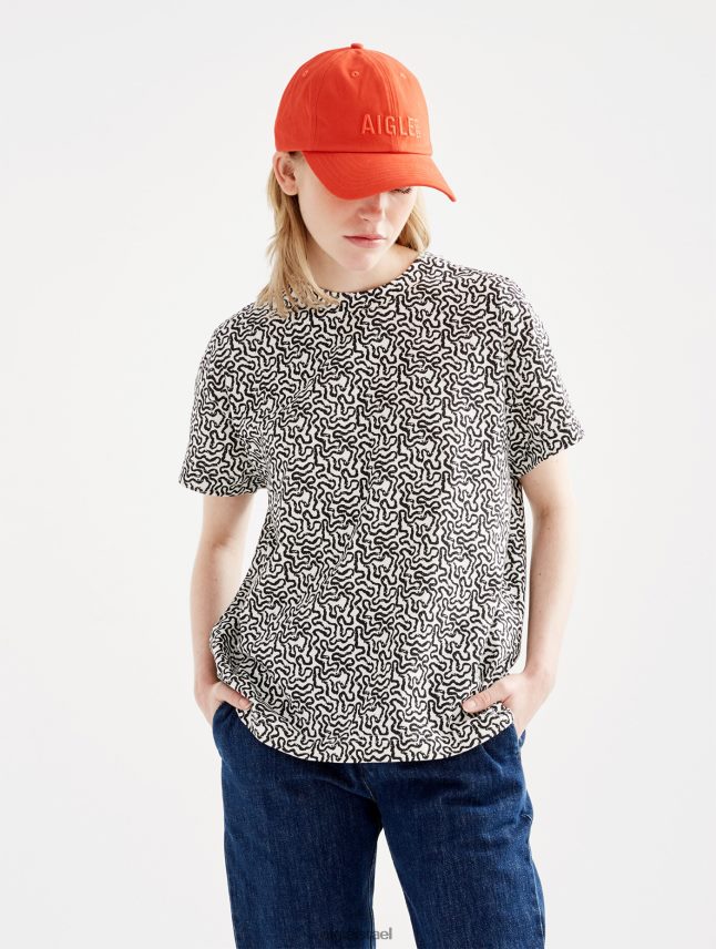 נשים lait pr Aigle חולצת טריקו עם שרוולים קצרים בגדים 8V6ZVZ563