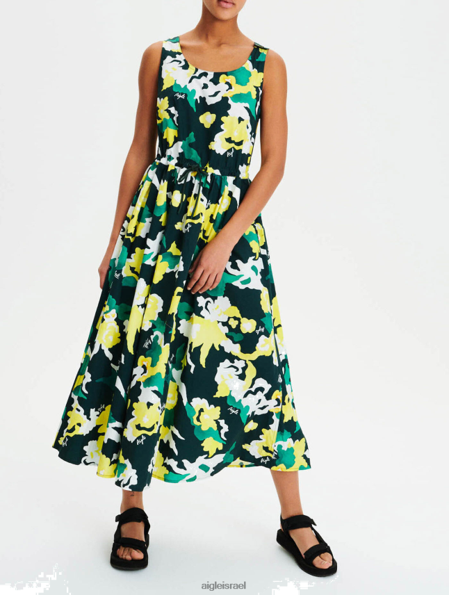 נשים pr. עירוני Aigle שמלת מקסי מכותנה אורגנית בגרסה מודפסת בגדים 8V6ZVZ429