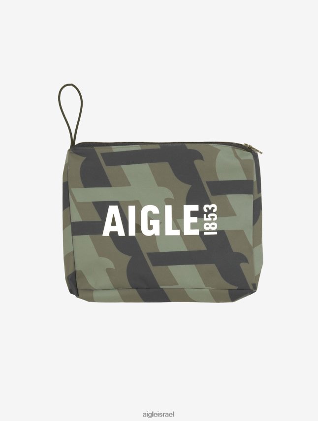 נשים קאקי pr Aigle מודפס עם מכסה מנוע ארוך בגדים 8V6ZVZ466