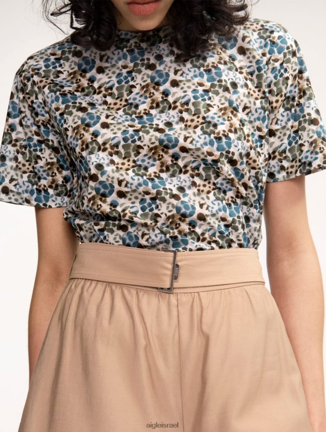 נשים סופה כחול pr Aigle חולצה עם שרוולים קצרים של ליברטי לונדון בגדים 8V6ZVZ553