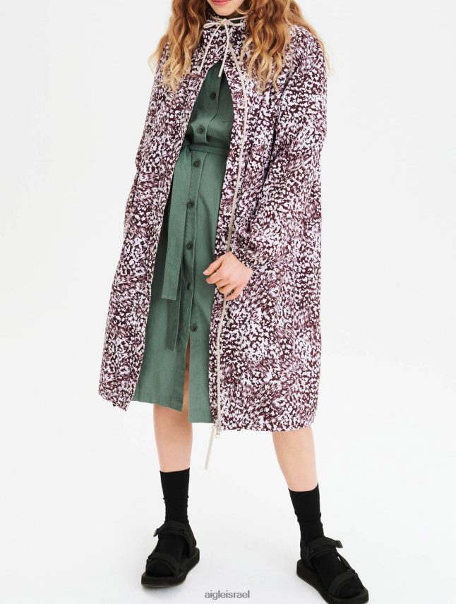 נשים פאדג' pr Aigle פארקה ארוכה מודפסת שניתן לארוז בגדים 8V6ZVZ633