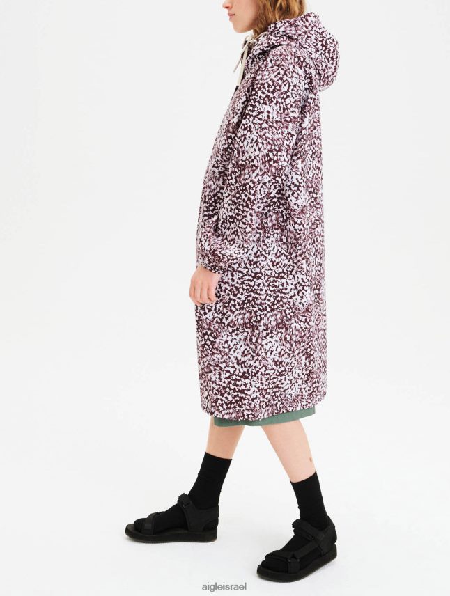 נשים פאדג' pr Aigle פארקה ארוכה מודפסת שניתן לארוז בגדים 8V6ZVZ633