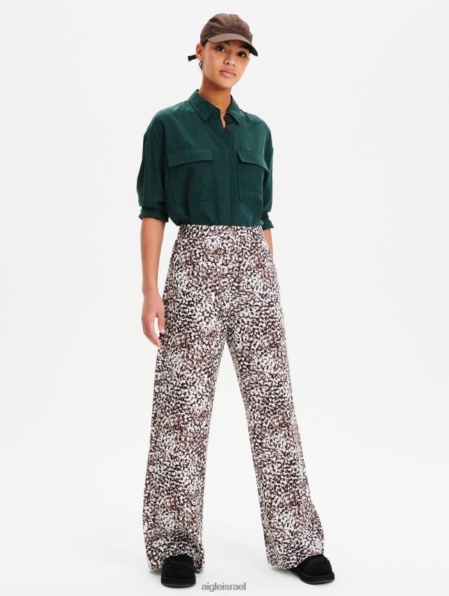 נשים פאדג' pr Aigle מכנסיים מודפסים אווריריים בגזרה גבוהה בגדים 8V6ZVZ635