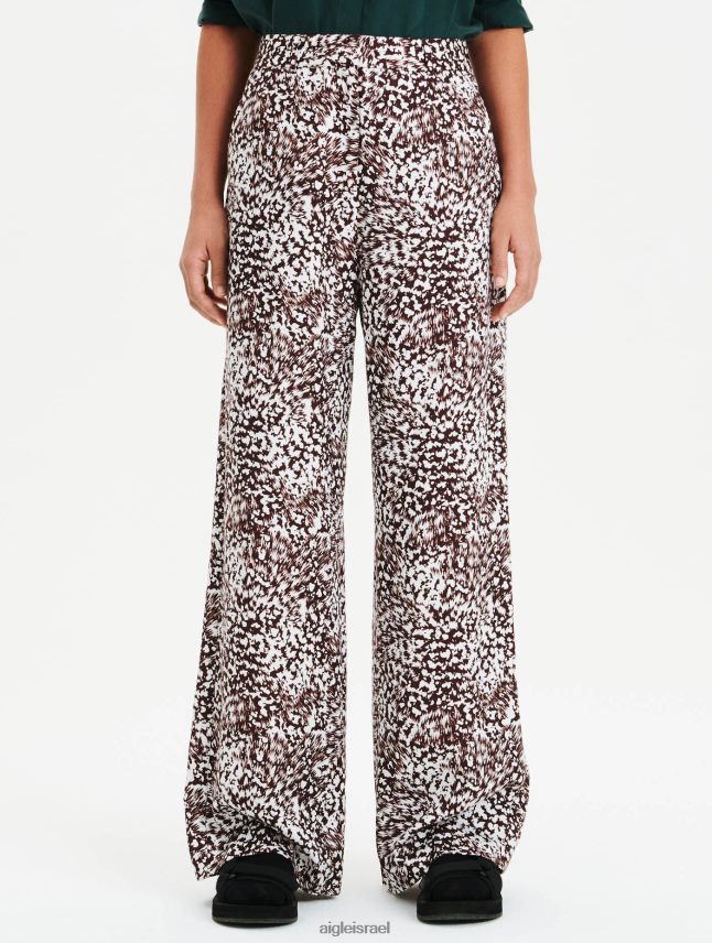 נשים פאדג' pr Aigle מכנסיים מודפסים אווריריים בגזרה גבוהה בגדים 8V6ZVZ635
