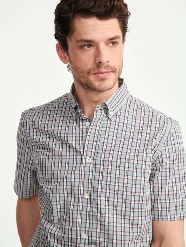 גברים reseda ch Aigle חולצה משובצת עם שרוולים קצרים בגדים 8V6ZVZ99