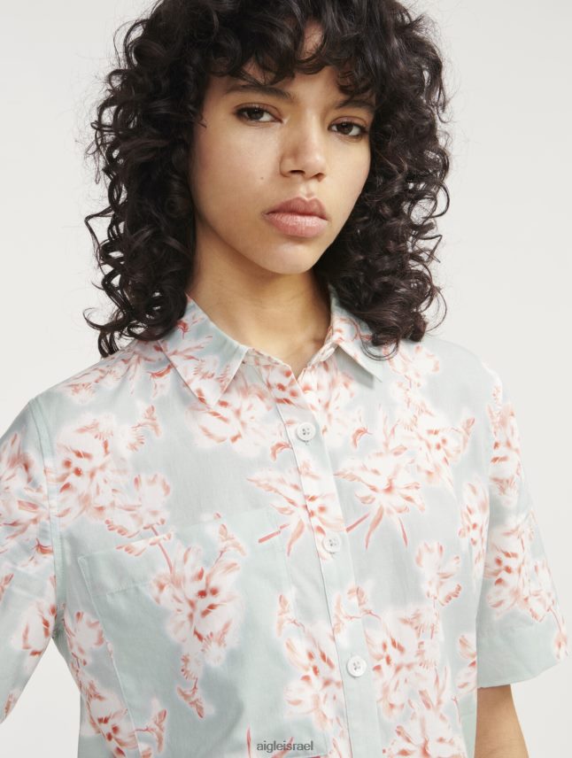 נשים reseda pr Aigle חולצה עם שרוולים קצרים בגזרה רפויה בגדים 8V6ZVZ492