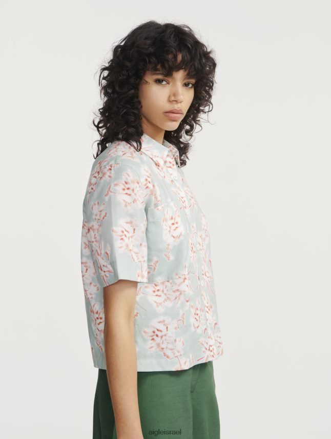 נשים reseda pr Aigle חולצה עם שרוולים קצרים בגזרה רפויה בגדים 8V6ZVZ492