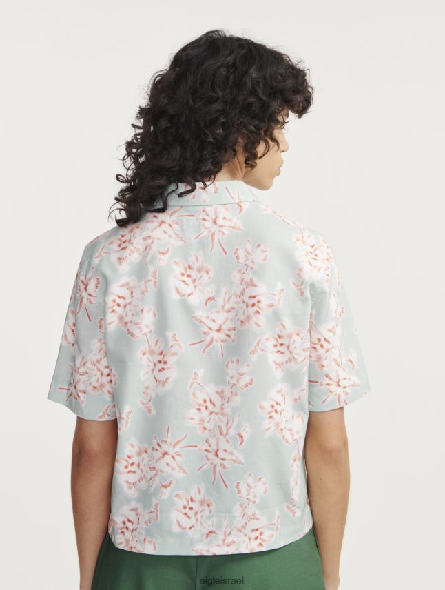 נשים reseda pr Aigle חולצה עם שרוולים קצרים בגזרה רפויה בגדים 8V6ZVZ492