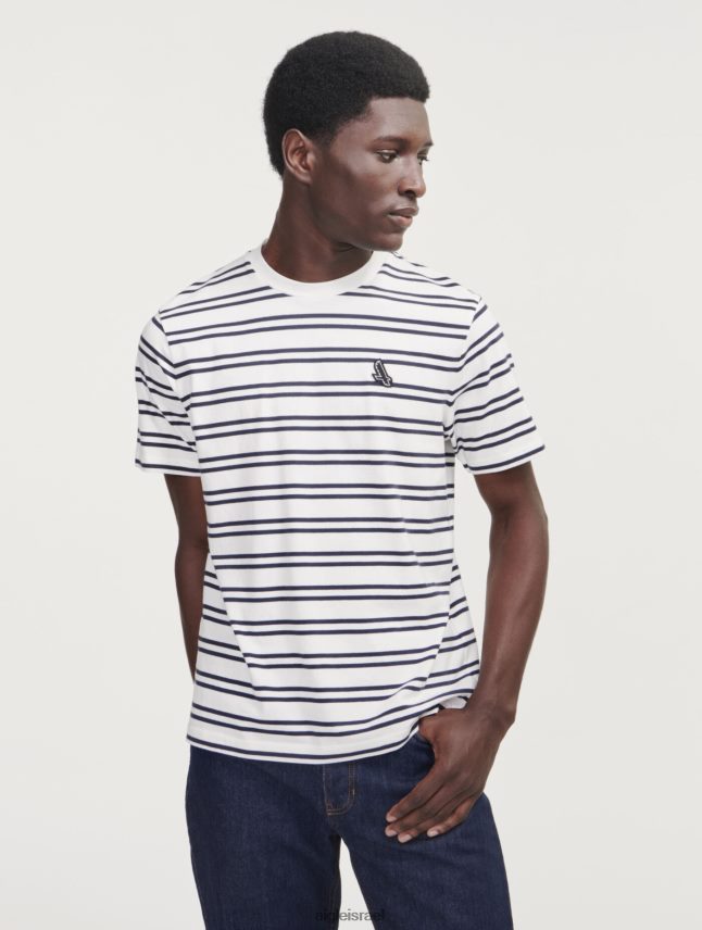 גברים בלאן st Aigle חולצת טריקו עם צווארון פסים בגדים 8V6ZVZ50