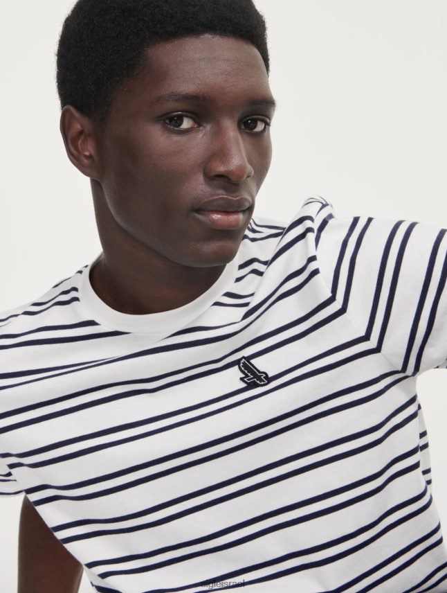 גברים בלאן st Aigle חולצת טריקו עם צווארון פסים בגדים 8V6ZVZ50