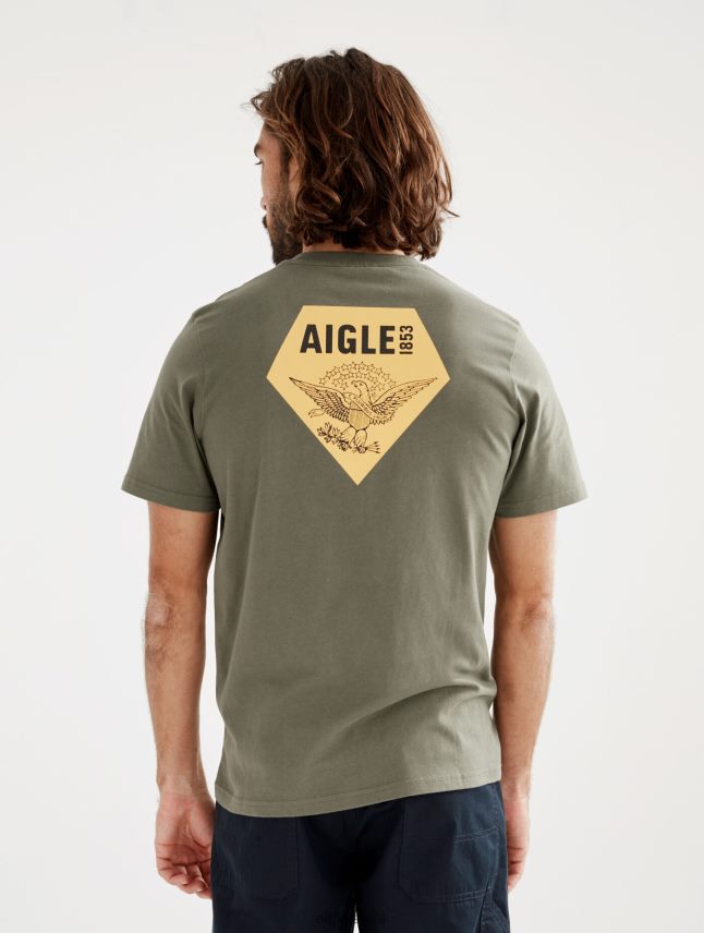 גברים taillis Aigle חולצת טריקו עם צווארון צווארון מודפס בגדים 8V6ZVZ146