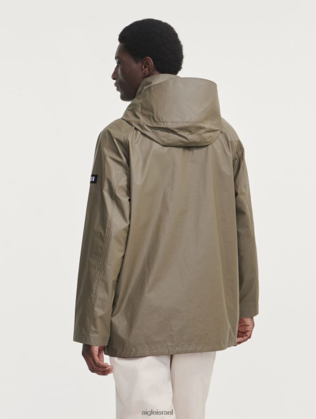 גברים taillis Aigle ז'קט מצופה קפוצ'ון באורך בינוני בגדים 8V6ZVZ207