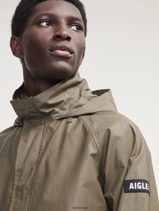 גברים taillis Aigle ז'קט מצופה קפוצ'ון באורך בינוני בגדים 8V6ZVZ207