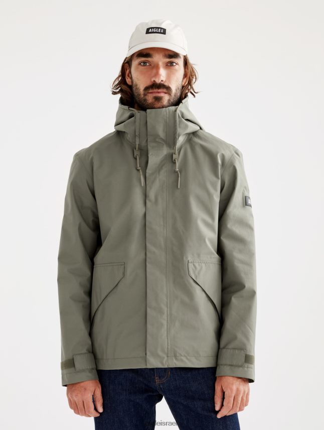 גברים taillis Aigle מעיל גור-טקס קצר עם קפוצ'ון בגדים 8V6ZVZ208