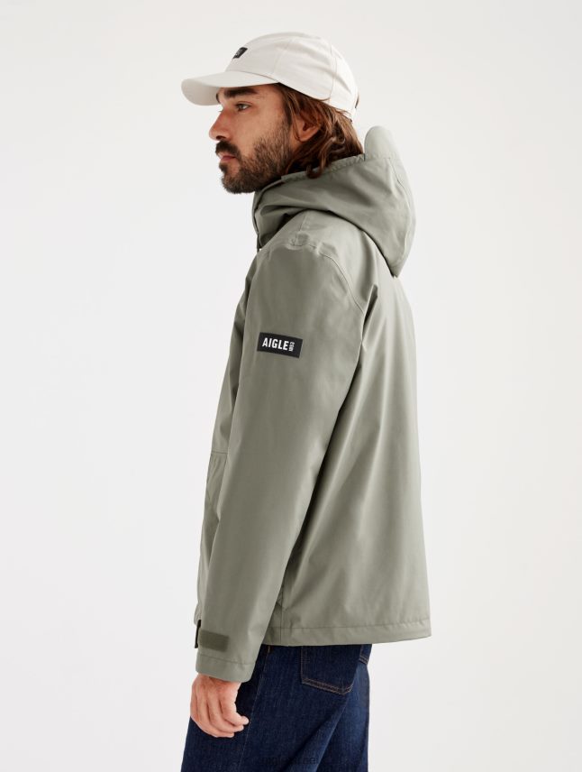 גברים taillis Aigle מעיל גור-טקס קצר עם קפוצ'ון בגדים 8V6ZVZ208