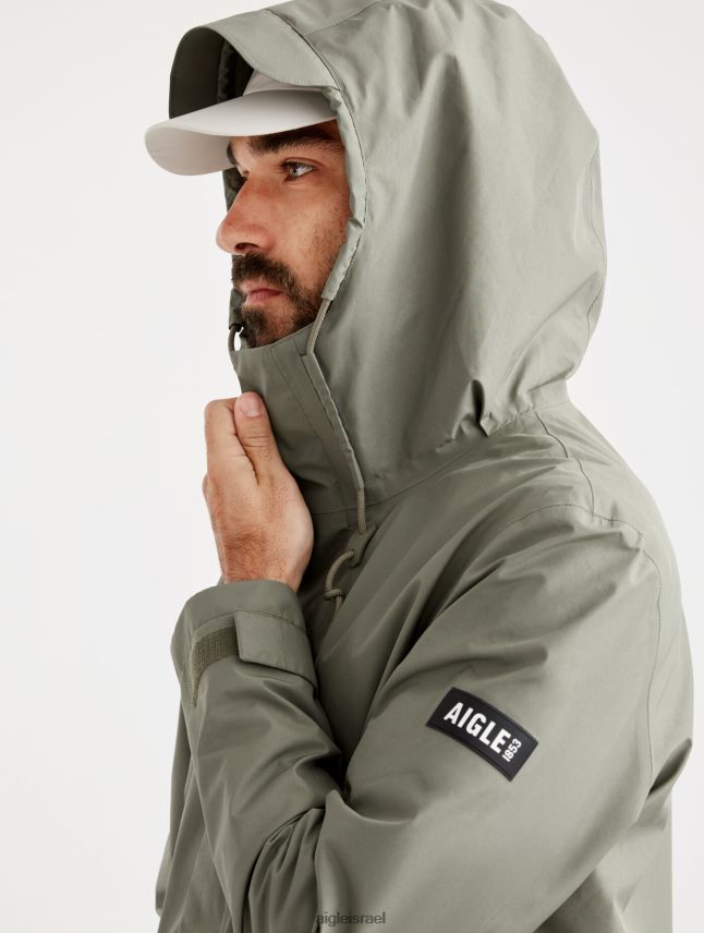 גברים taillis Aigle מעיל גור-טקס קצר עם קפוצ'ון בגדים 8V6ZVZ208