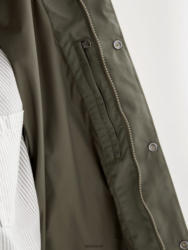 גברים taillis Aigle מעיל גור-טקס קצר עם קפוצ'ון בגדים 8V6ZVZ208