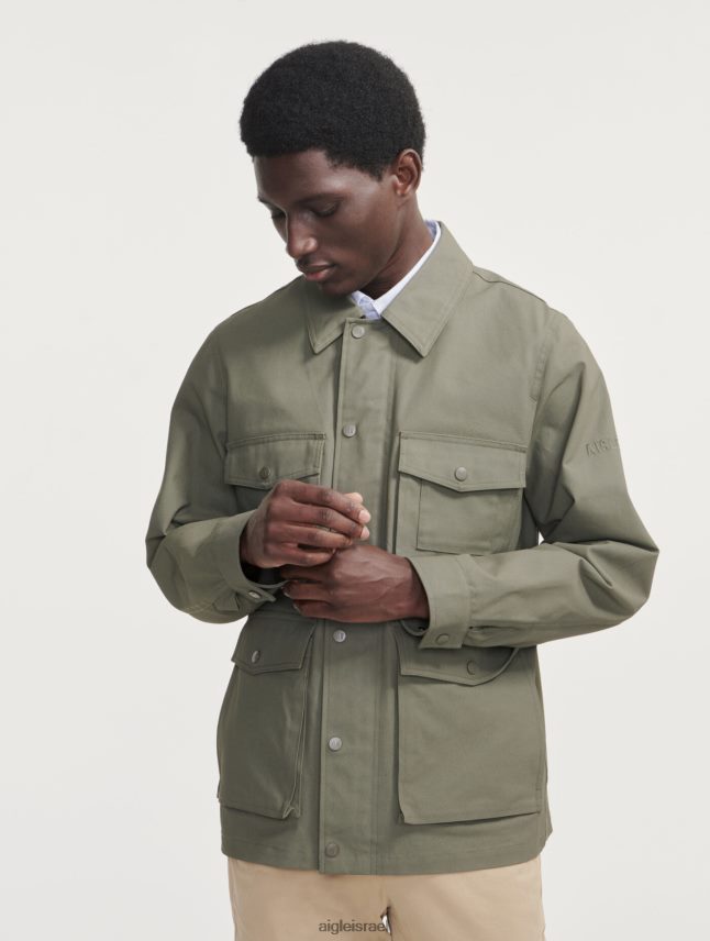 גברים taillis Aigle מעיל ספארי מצופה קצר בגדים 8V6ZVZ221