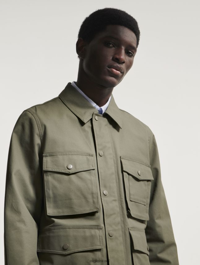 גברים taillis Aigle מעיל ספארי מצופה קצר בגדים 8V6ZVZ221