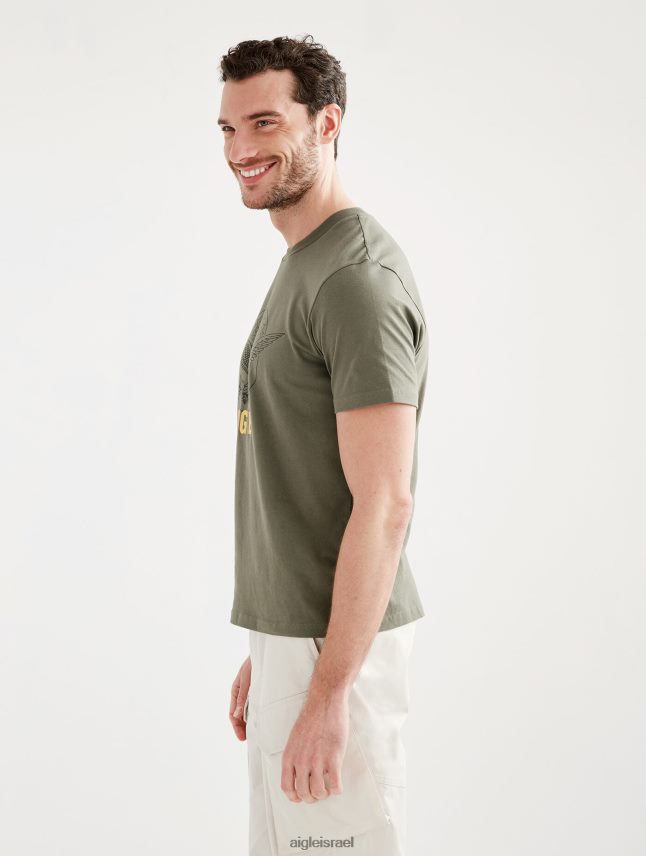 גברים taillis Aigle חולצת טריקו עם צווארון צווארון מודפס בגדים 8V6ZVZ62