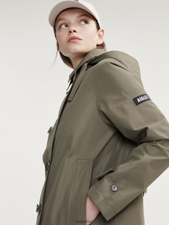 נשים taillis i Aigle מעיל טרנץ' אינספי קצר גור-טקס בגדים 8V6ZVZ474