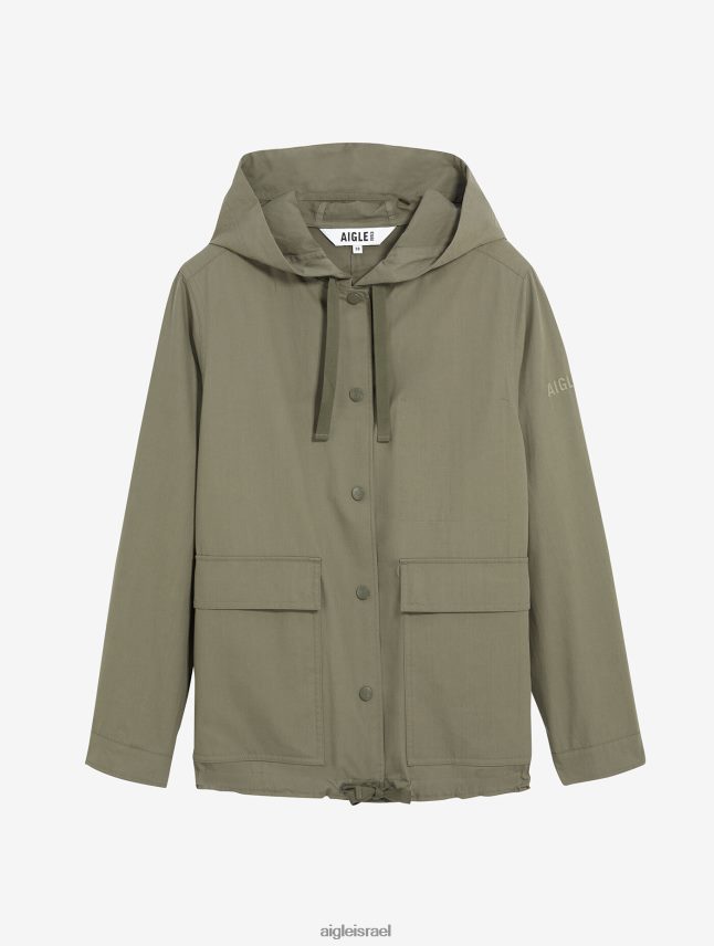 נשים taillis i Aigle קפוצ'ון קצר גרגר גריין בגדים 8V6ZVZ487