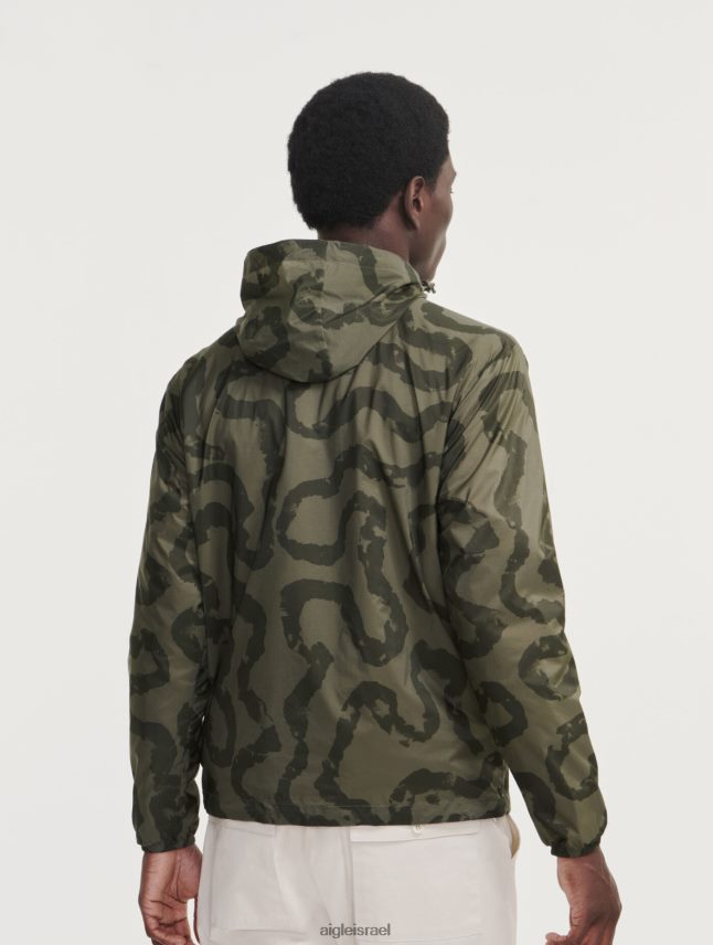 גברים taillis pr i Aigle ז'קט עמיד במים עם הדפס הניתן לדחיסה בגדים 8V6ZVZ192