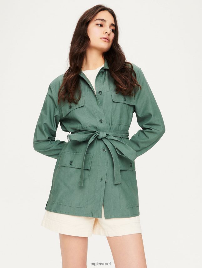 נשים vert gris Aigle חולצת כותנה וטנסל בגדים 8V6ZVZ620