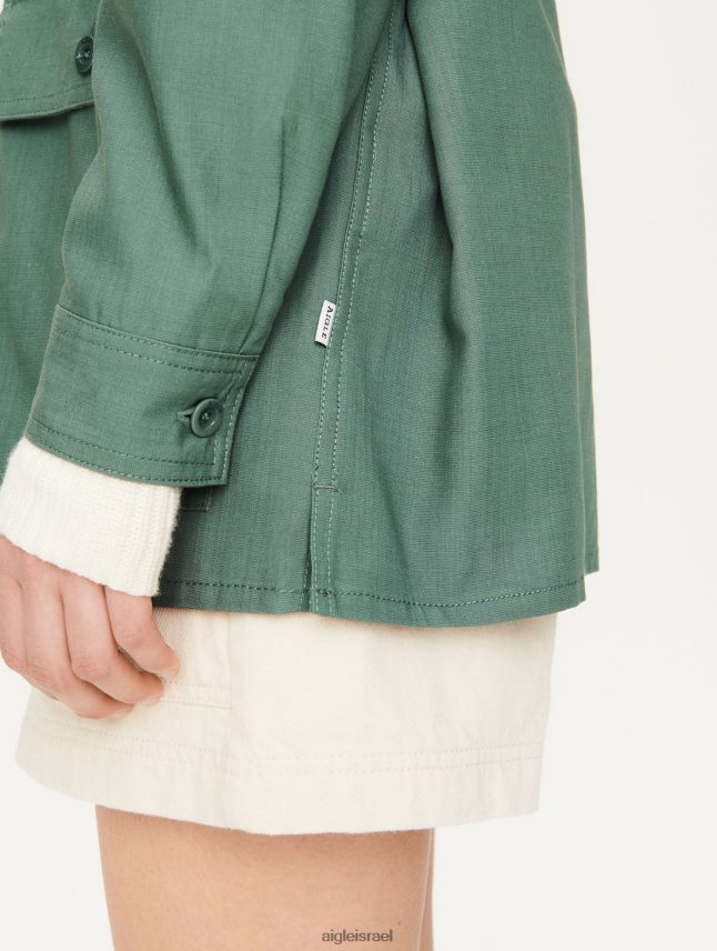 נשים vert gris Aigle חולצת כותנה וטנסל בגדים 8V6ZVZ620